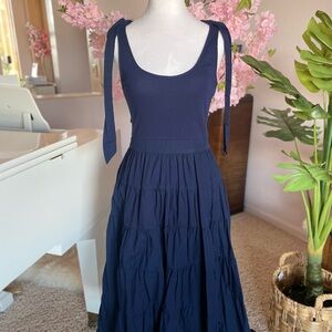 Chelsea & Violet Navy Blue Midi Dress